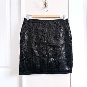 Marc Cain Sequin Mini Skirt – Black – Size N3 (US M) – NWT